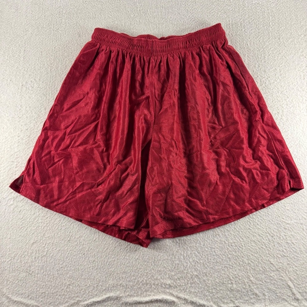 Team USA Mesh Athletic Shorts Mens Red Vintage Nylon Drawstring Sport Gym Summer